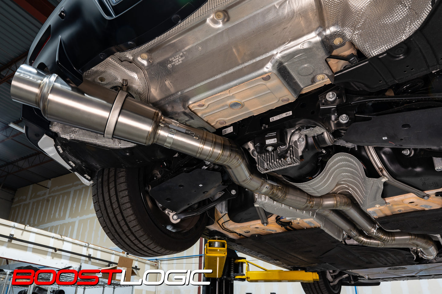 Boost Logic A90 Supra Teardrop Single 4” Titanium Exhaust