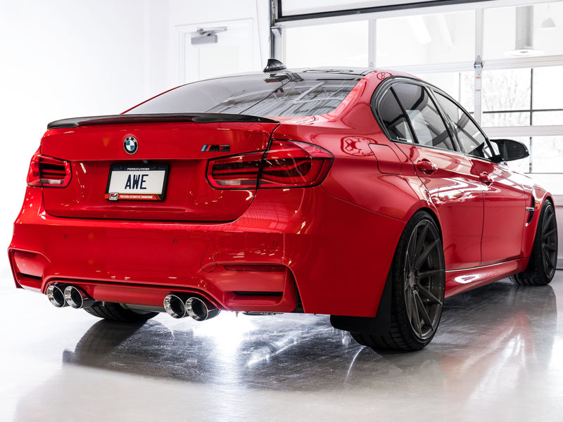 AWE Tuning BMW F8X M3/M4 Track Edition Catback Exhaust - Chrome Silver Tips