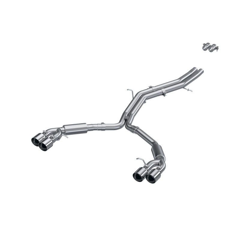 MBRP 18-21 Audi S5 Coupe/S4 Sedan T304 SS 2.5in Cat-Back Quad Rear Exit Exhaust - SS Tips